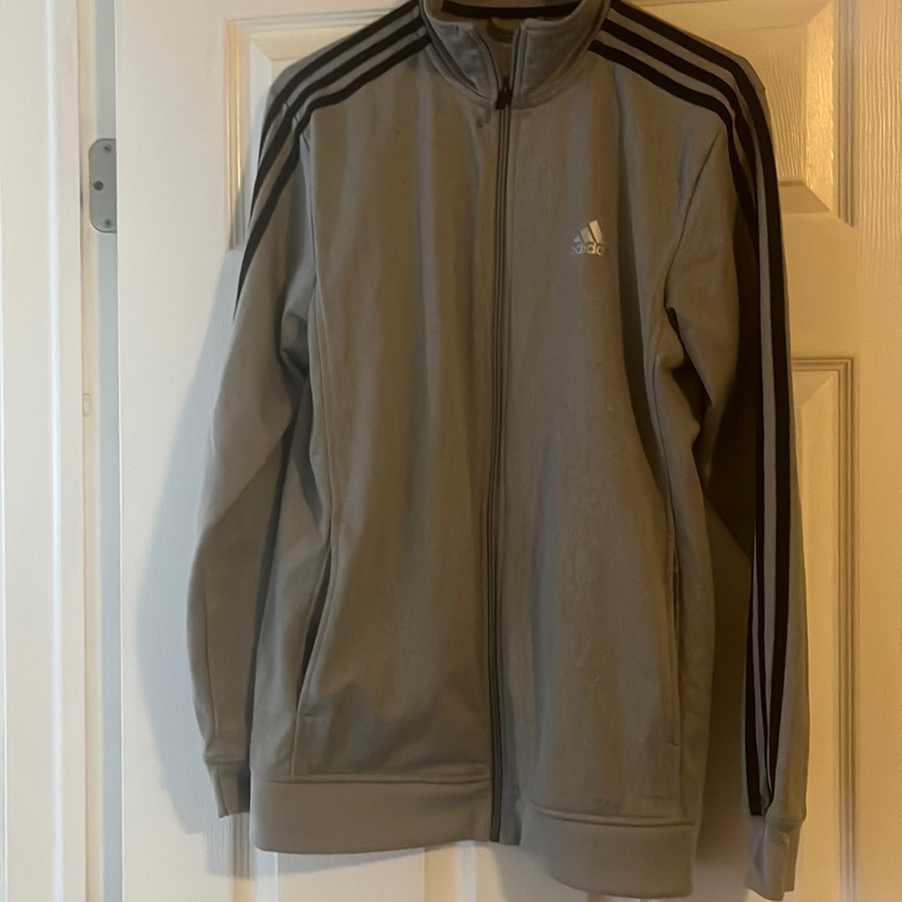 Adidas small track jacket grey